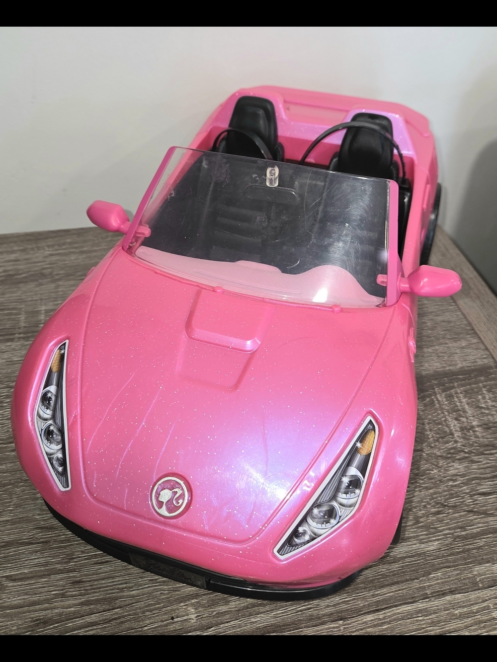 Mattel Barbie Doll Vehicle Sparkling Pink Convertible Car 2016 Collectible SEE P